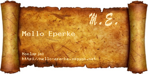 Mello Eperke névjegykártya